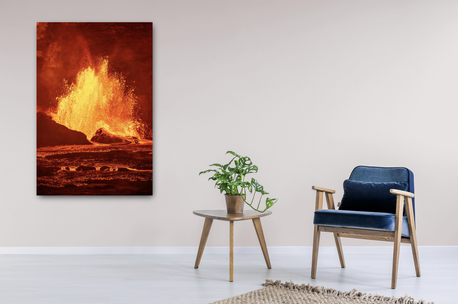 Lava Flows print on display at a doctors office.