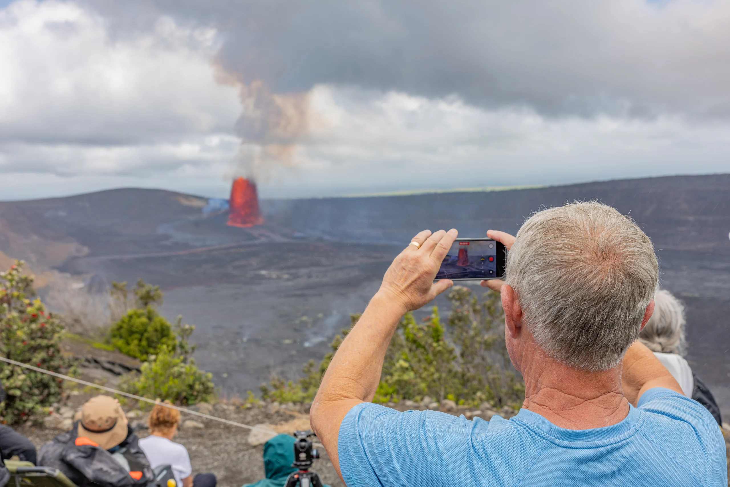 Lava flowing from Kilauea volcano on a Hilo Shore Excursion.