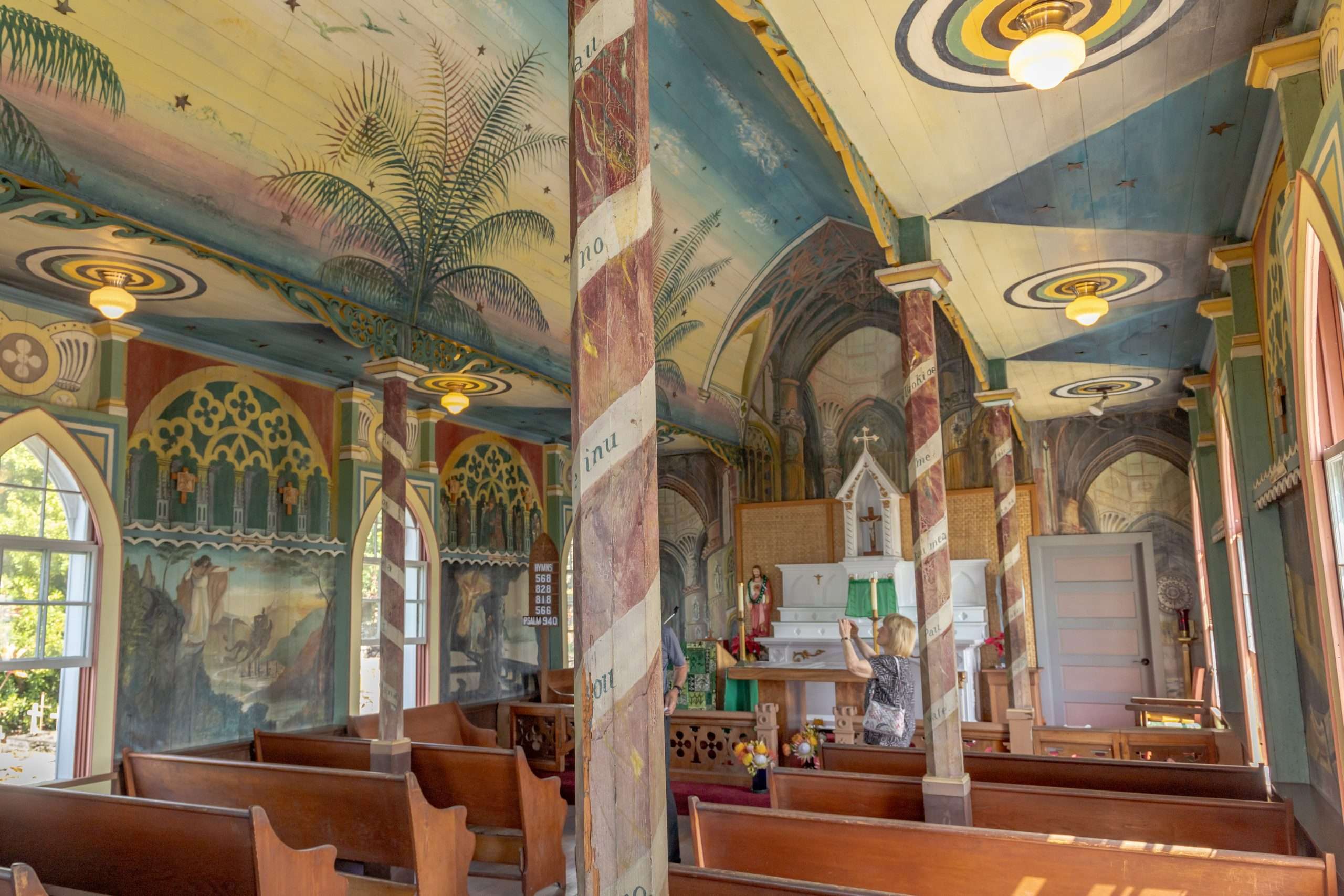 Frescos inside St. Benedict's Catholic Church