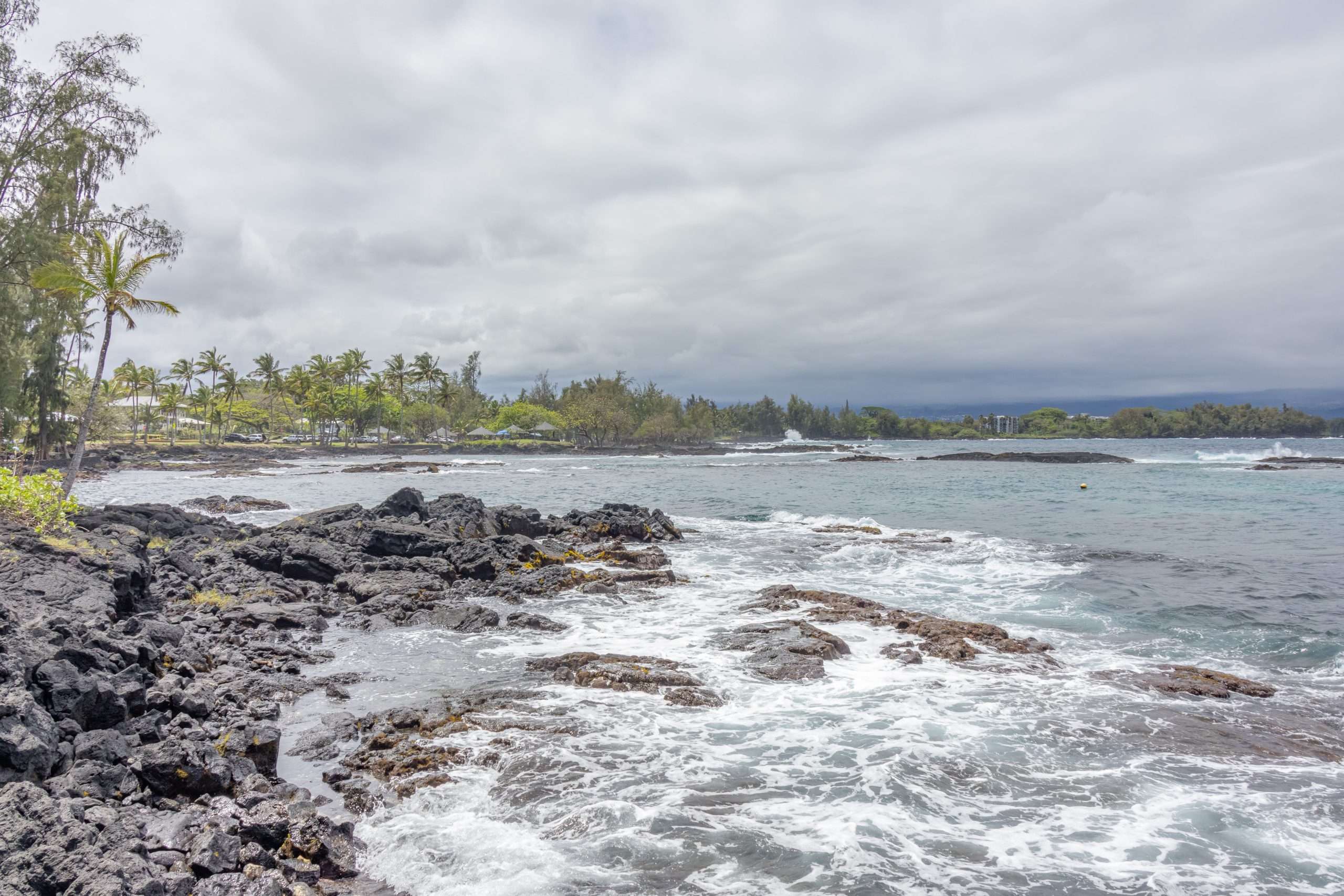 A Big Island black sand beach.