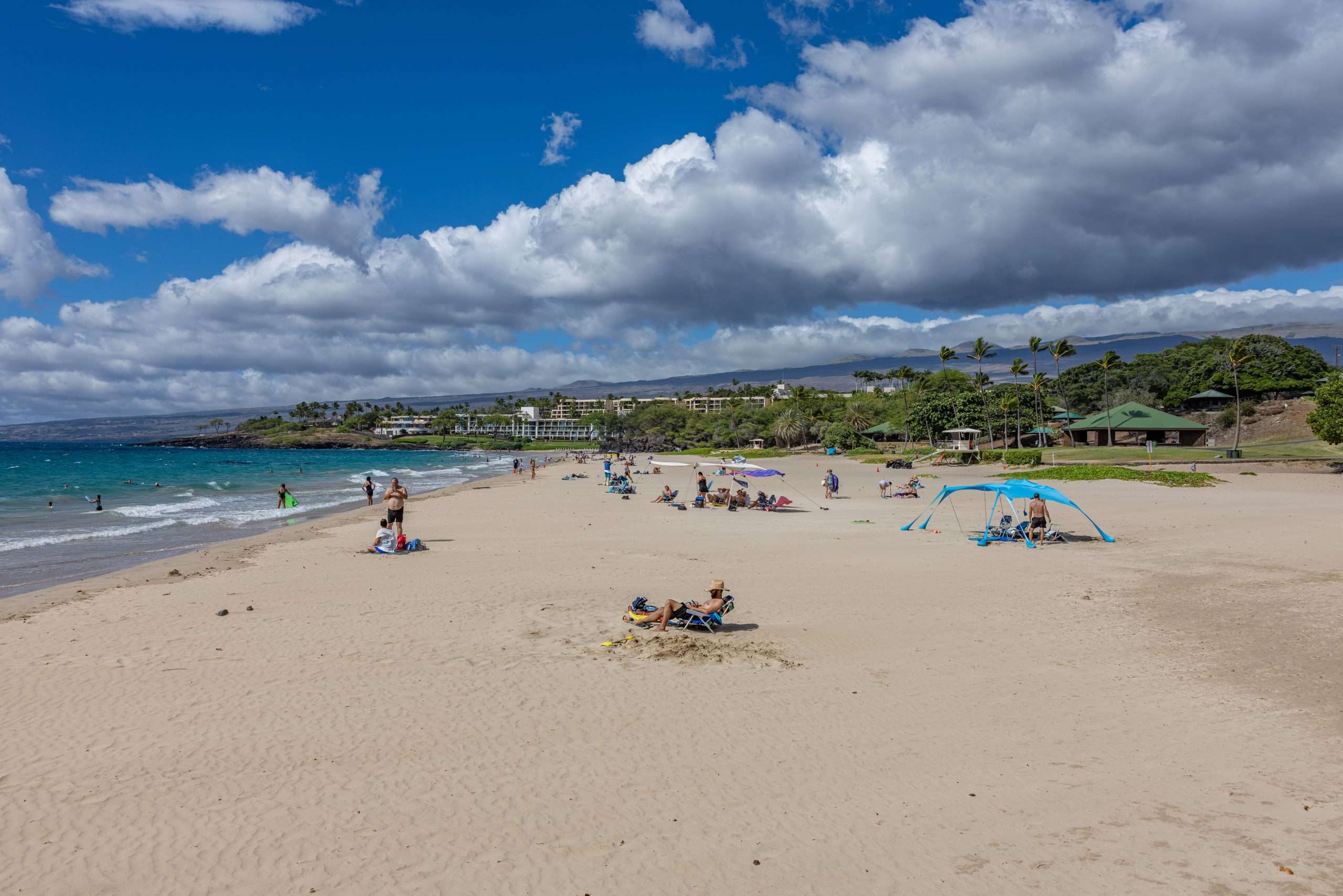 Hapuna Beach is a great place for family to visit, things to do Kona. 