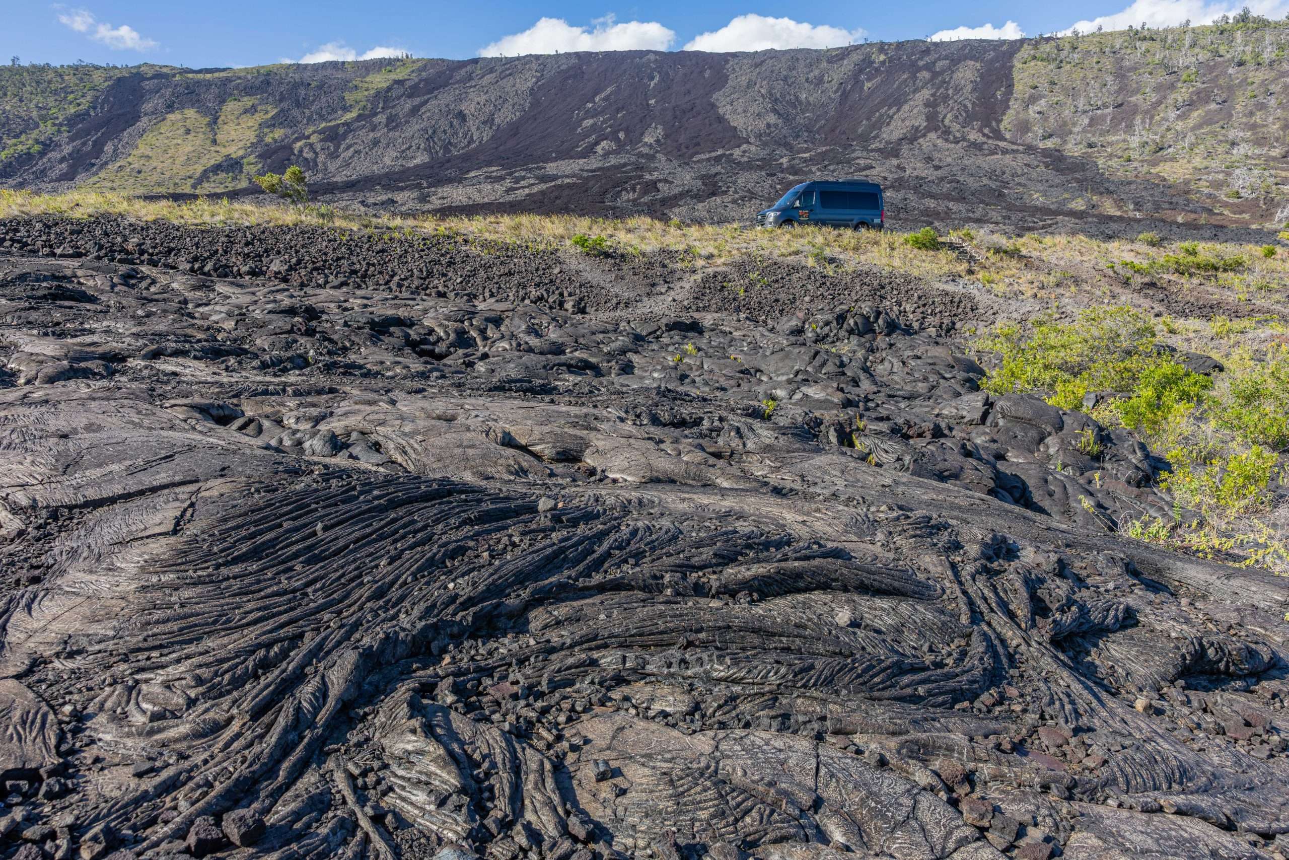 Exploring Chain of Craters Road on a Big Island volcan tour.